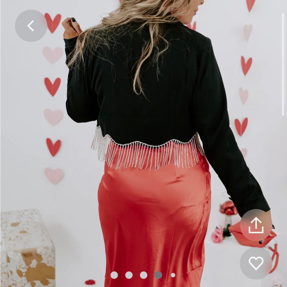 Rhinestone cowgirl cropped blazer.